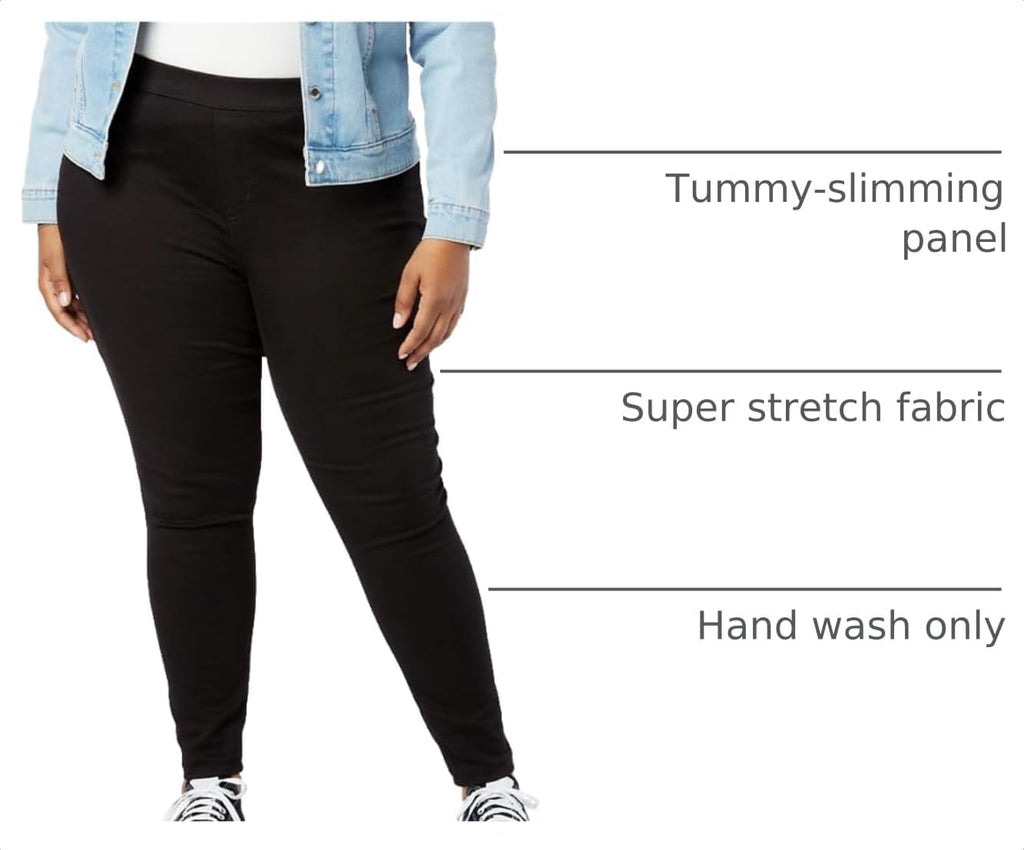 Levi Strauss Signature Gold Women's Totally Shaping Pull-on Skinny Jeans Mid-Rise Stretch Denim Curvy (Available in Plus)