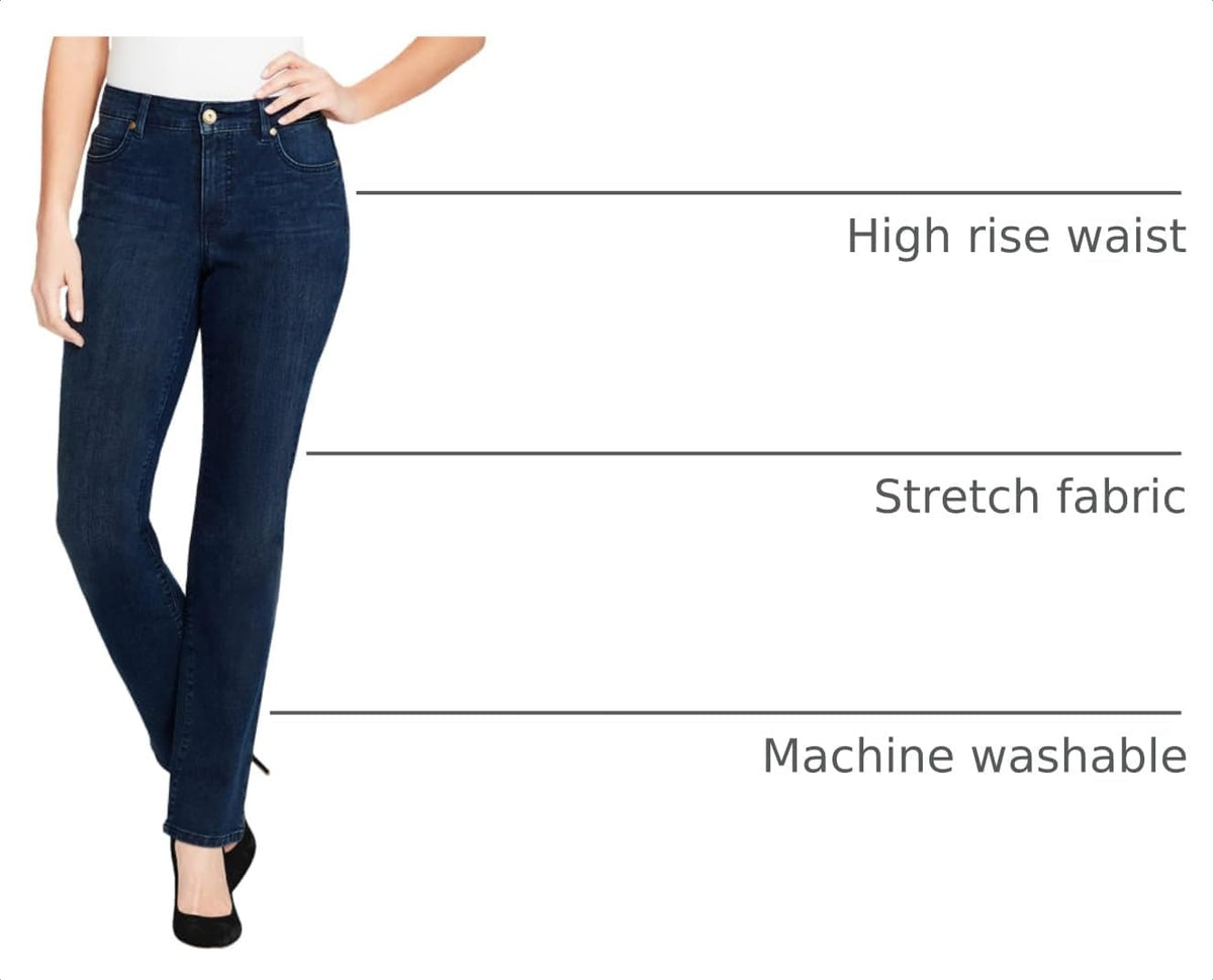 Bandolino Women's Mandie Signature Fit High Rise Straight Leg Jean Plus