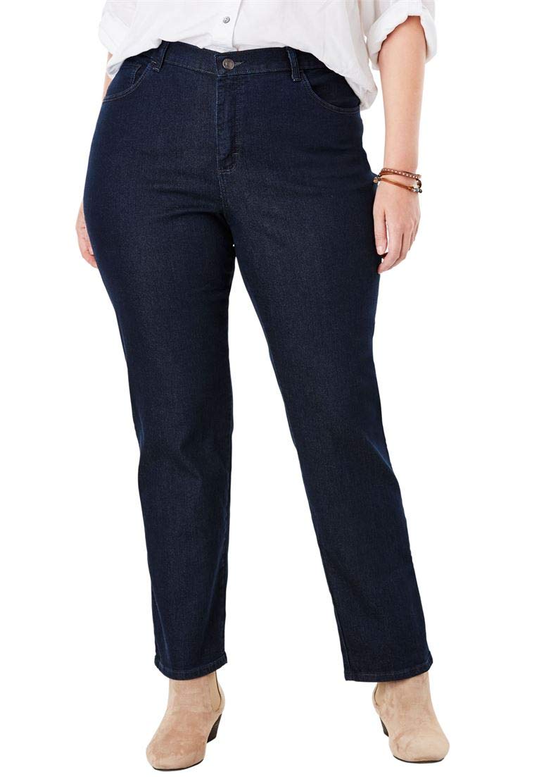Lee Womens Plus Size Instantly Slims Classic Relaxed Fit Monroe Straight Leg Jean