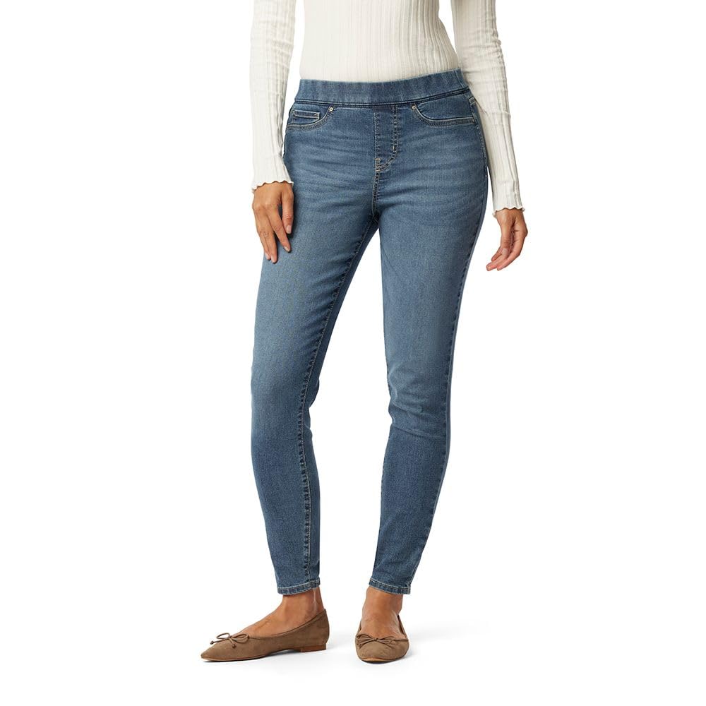 Levi Strauss Signature Gold Women's Totally Shaping Pull-on Skinny Jeans Mid-Rise Stretch Denim Curvy (Available in Plus)
