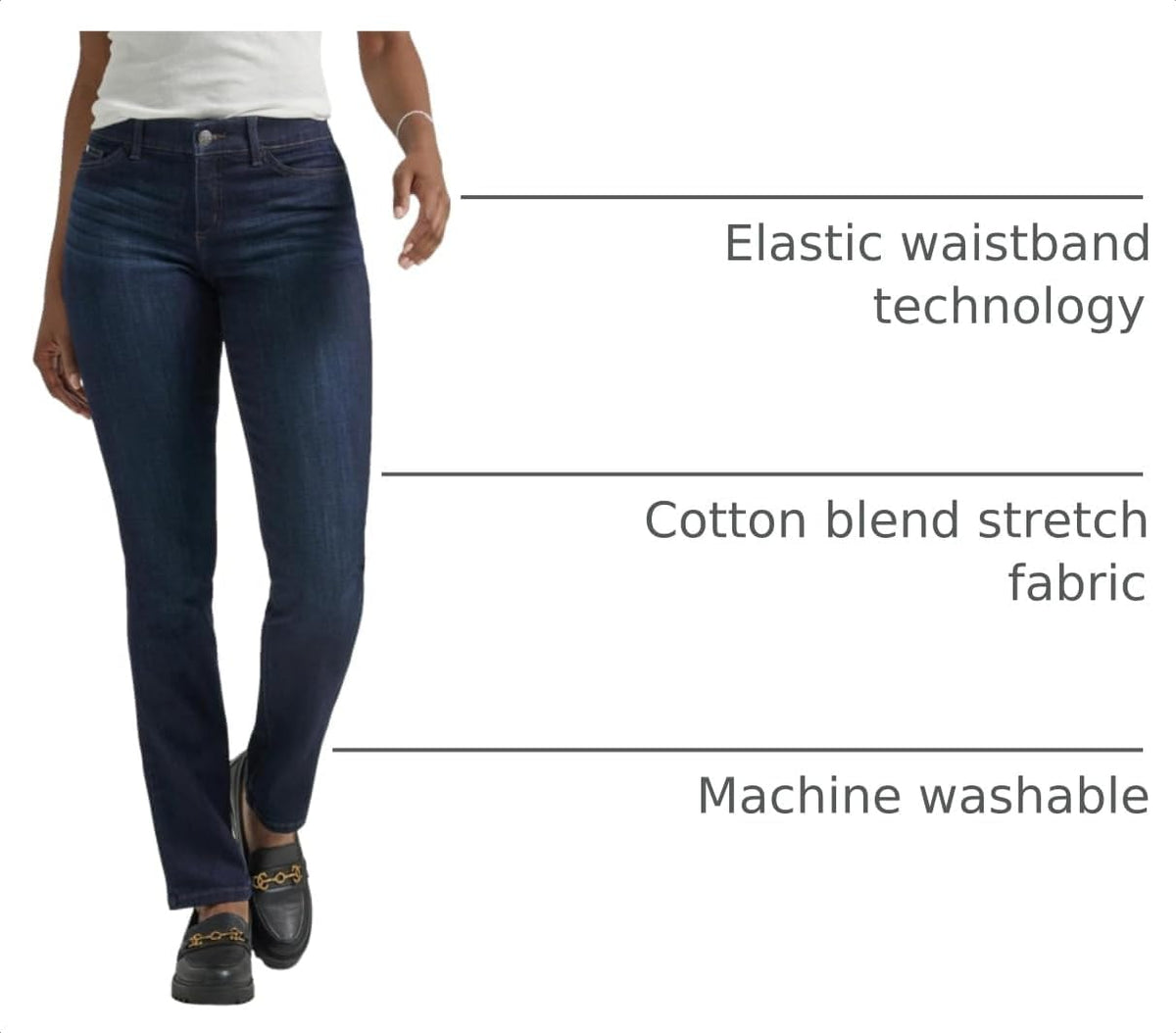 Lee Women's Ultra Lux Comfort with Flex Motion Straight Leg Jean