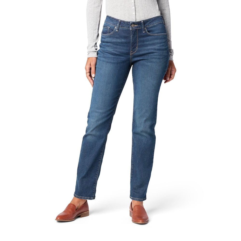Levi Strauss Signature Gold Women's Totally Shaping Mid Rise Straight Jeans