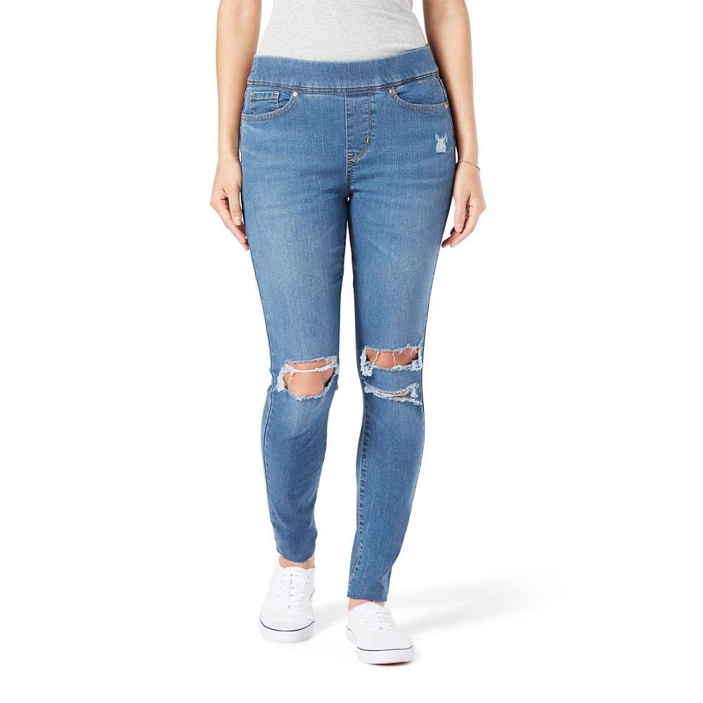 Levi Strauss Signature Gold Women's Totally Shaping Pull-on Skinny Jeans Mid-Rise Stretch Denim Curvy (Available in Plus)