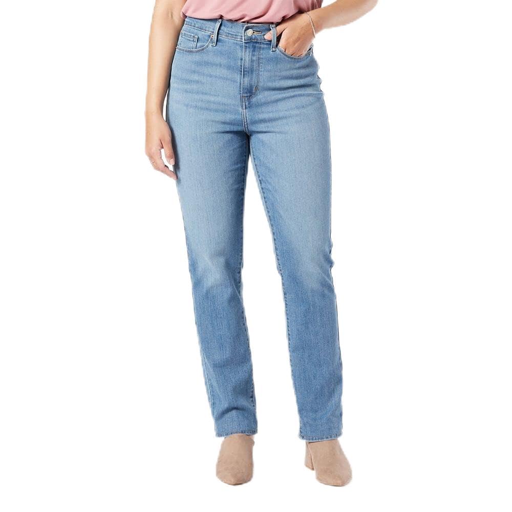 Levi Strauss Signature Gold Women's '03 Essential High-Rise Straight Jeans Stretch Denim (Also Available in Plus)