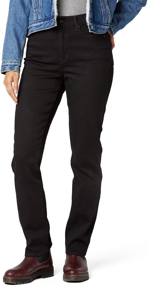 Levi Strauss Signature Gold Women's '03 Essential High-Rise Straight Jeans Stretch Denim (Also Available in Plus)