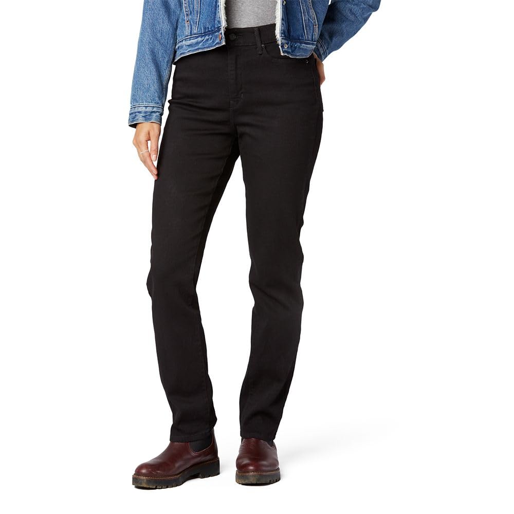 Levi Strauss Signature Gold Women's '03 Essential High-Rise Straight Jeans Stretch Denim (Also Available in Plus)