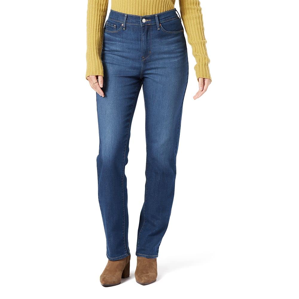 Levi Strauss Signature Gold Women's '03 Essential High-Rise Straight Jeans Stretch Denim (Also Available in Plus)