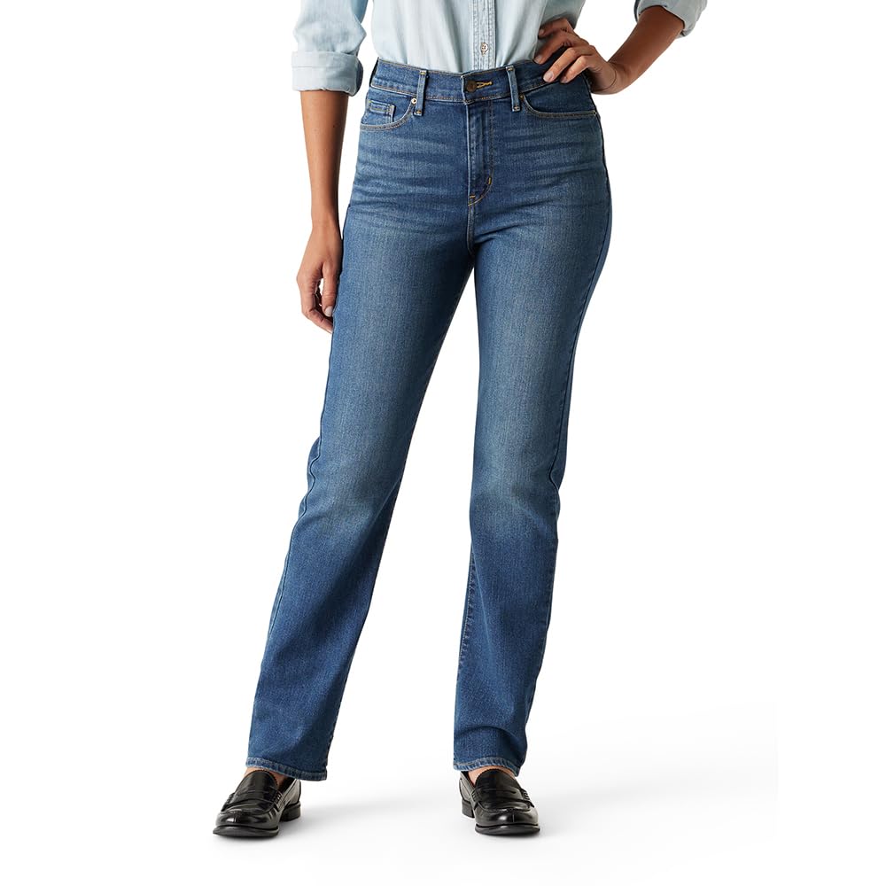 Levi Strauss Signature Gold Women's '03 Essential High-Rise Straight Jeans Stretch Denim (Also Available in Plus)