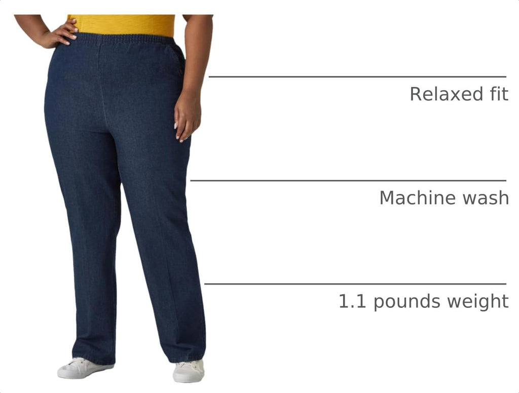 Chic Classic Collection Women's Plus Size Pull-On Pant