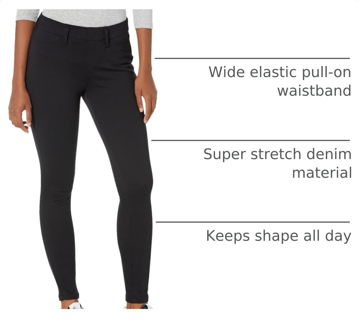 Amazon Essentials Women's Pull-On Mid Rise Stretchy Knit Jegging (Available in Plus Size)