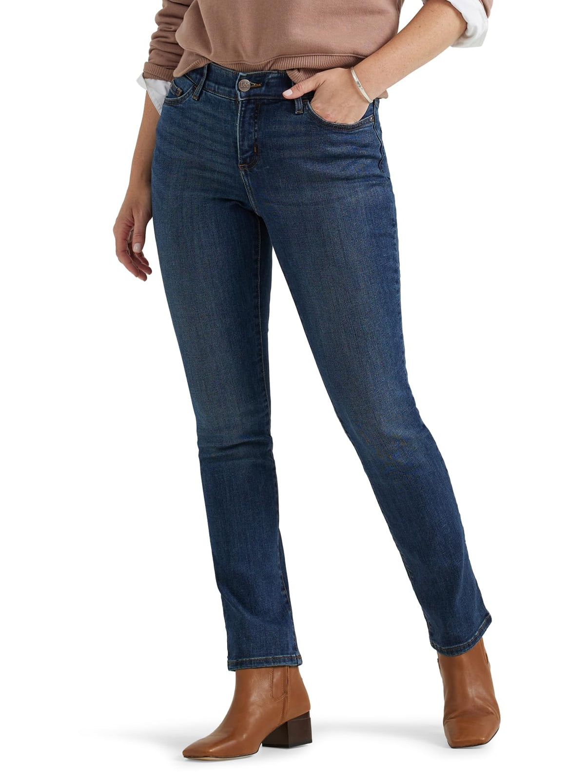 Lee Women's Ultra Lux Comfort with Flex Motion Straight Leg Jean