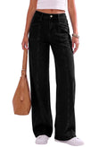 Sidefeel Women's High Waisted Jeans Loose Fit Wide Leg Denim Pants