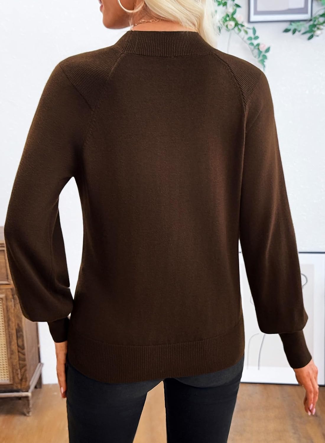 EVALESS Women's Cashmere Wool Blend Sweaters Business Casual Fall Outfits