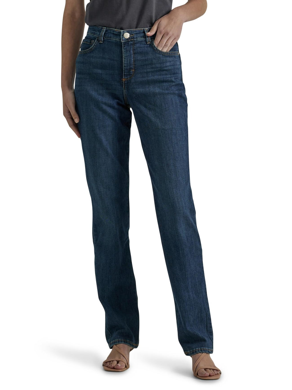 Lee Women's Instantly Slims Classic Relaxed Fit Monroe Straight Leg Jean
