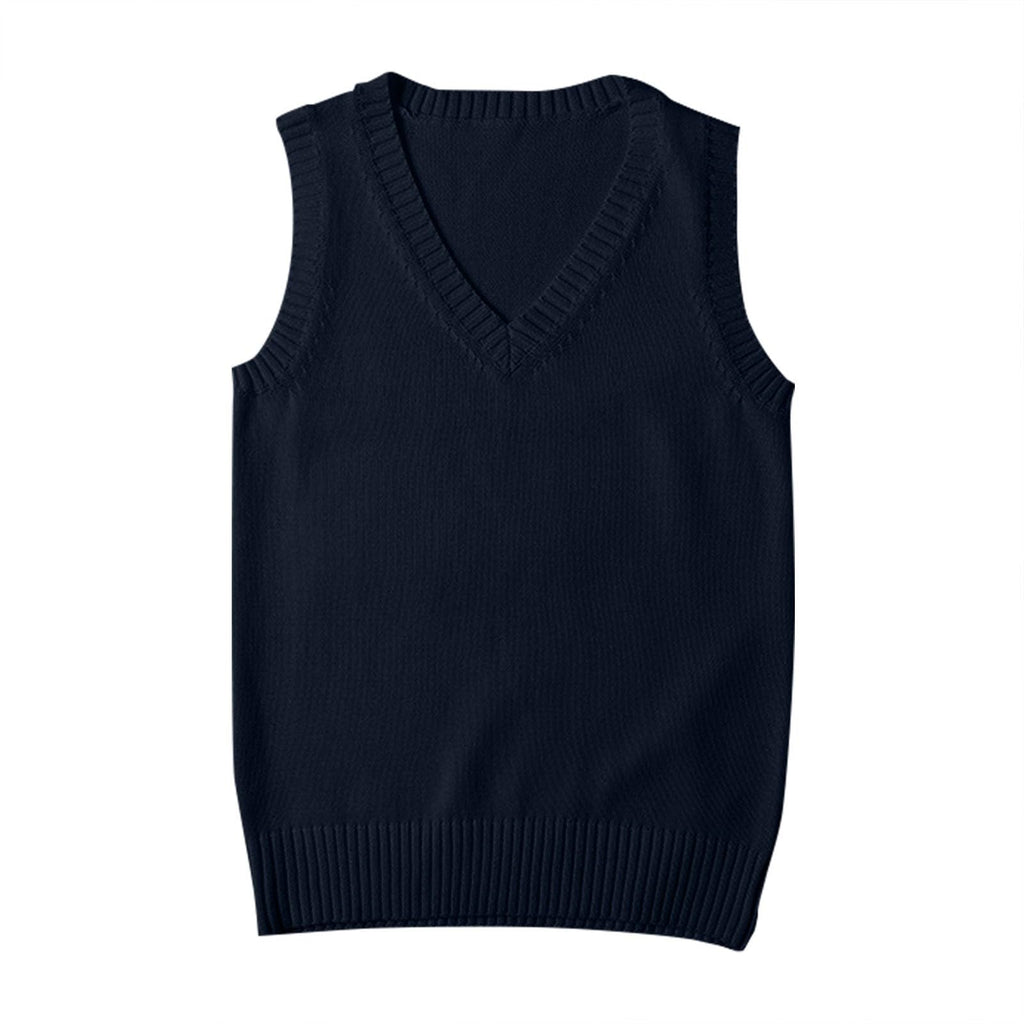 Sweater Vest for Women V Neck Sleeveless Ribbed Trim Solid Knit Casual Layering Daily Tank Vest