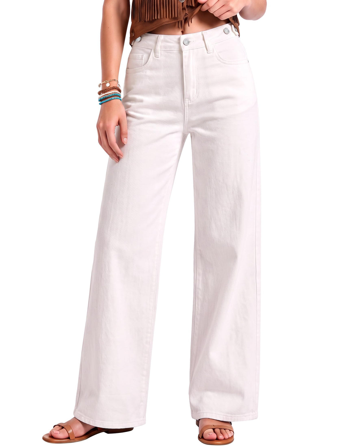 luvamia Wide Leg Jeans for Women High Waisted Stretchy Baggy Denim Pants