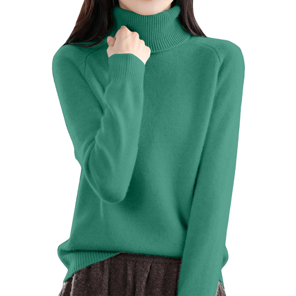 Cozy Cashmere Sweaters for Women Turtleneck Soft Pullover Tops Fall Winter Plus Size Dressy Casual Sweater 2026