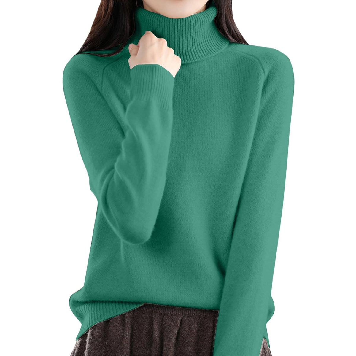 Cozy Cashmere Sweaters for Women Turtleneck Soft Pullover Tops Fall Winter Plus Size Dressy Casual Sweater 2026