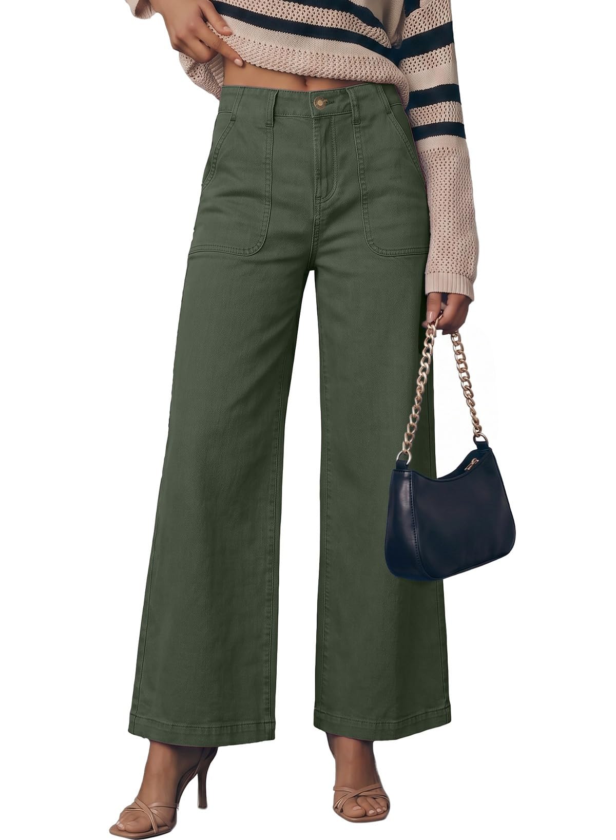 Sidefeel Womens Wide Leg Jeans High Waisted Baggy Denim Pants