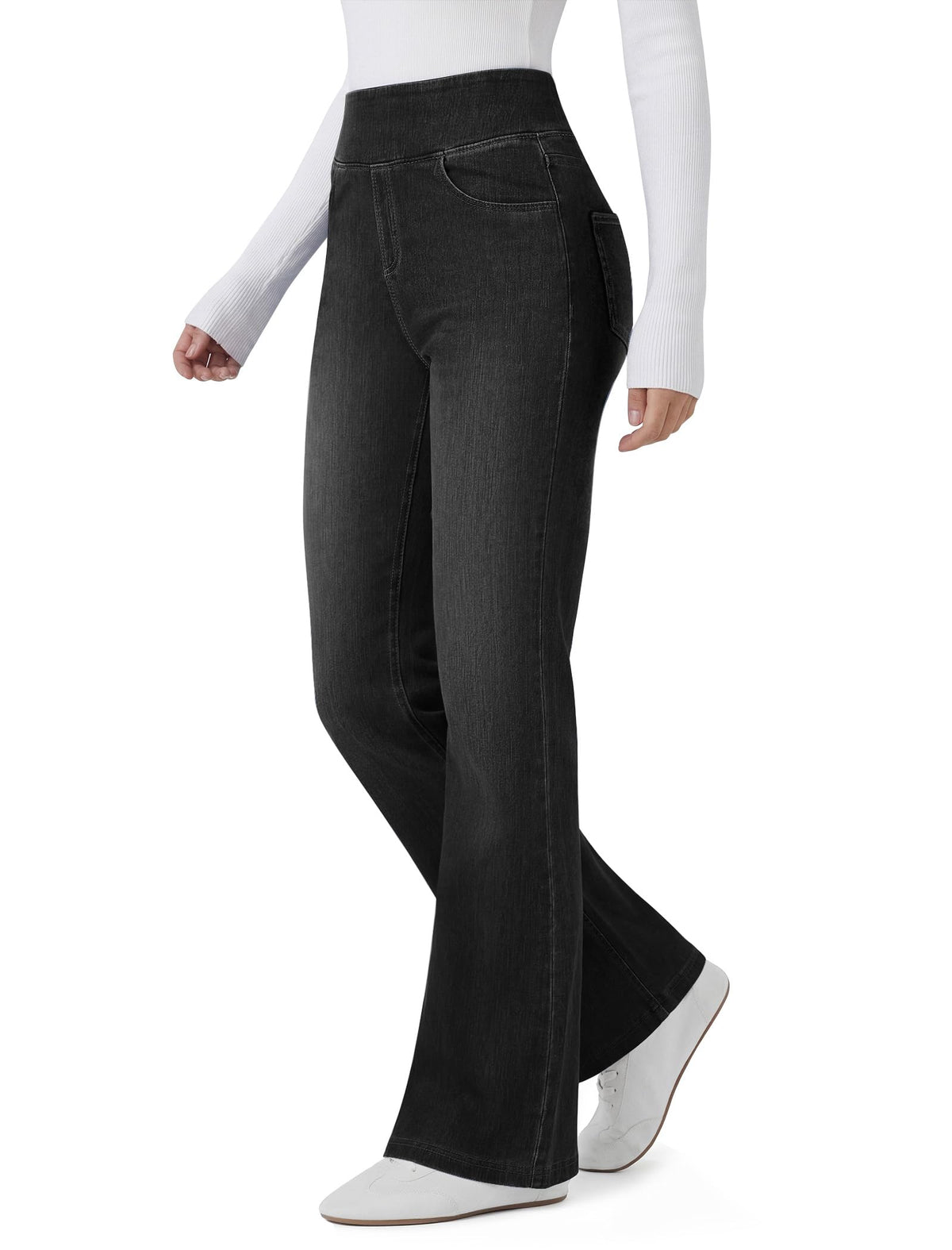 FireSwan Women’s Trendy Stretchy Flare Jeans Pull On Casual Denim Pants