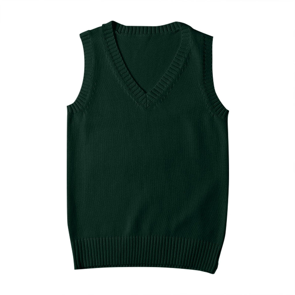 Sweater Vest for Women V Neck Sleeveless Ribbed Trim Solid Knit Casual Layering Daily Tank Vest