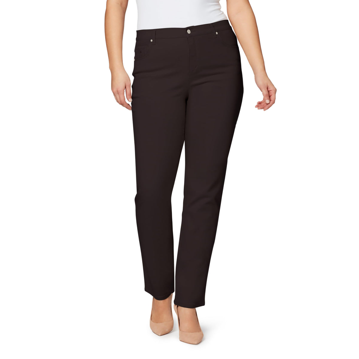 Gloria Vanderbilt Womens Amanda Classic High Rise Tapered Jean Plus Size