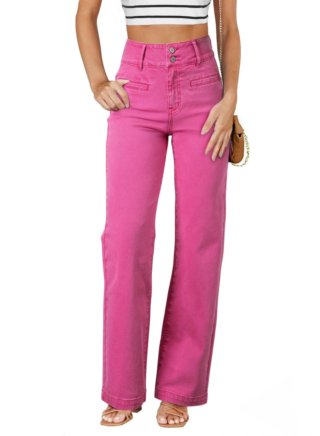 Sidefeel Jeans for Women High Waisted Straight Leg Denim Pants