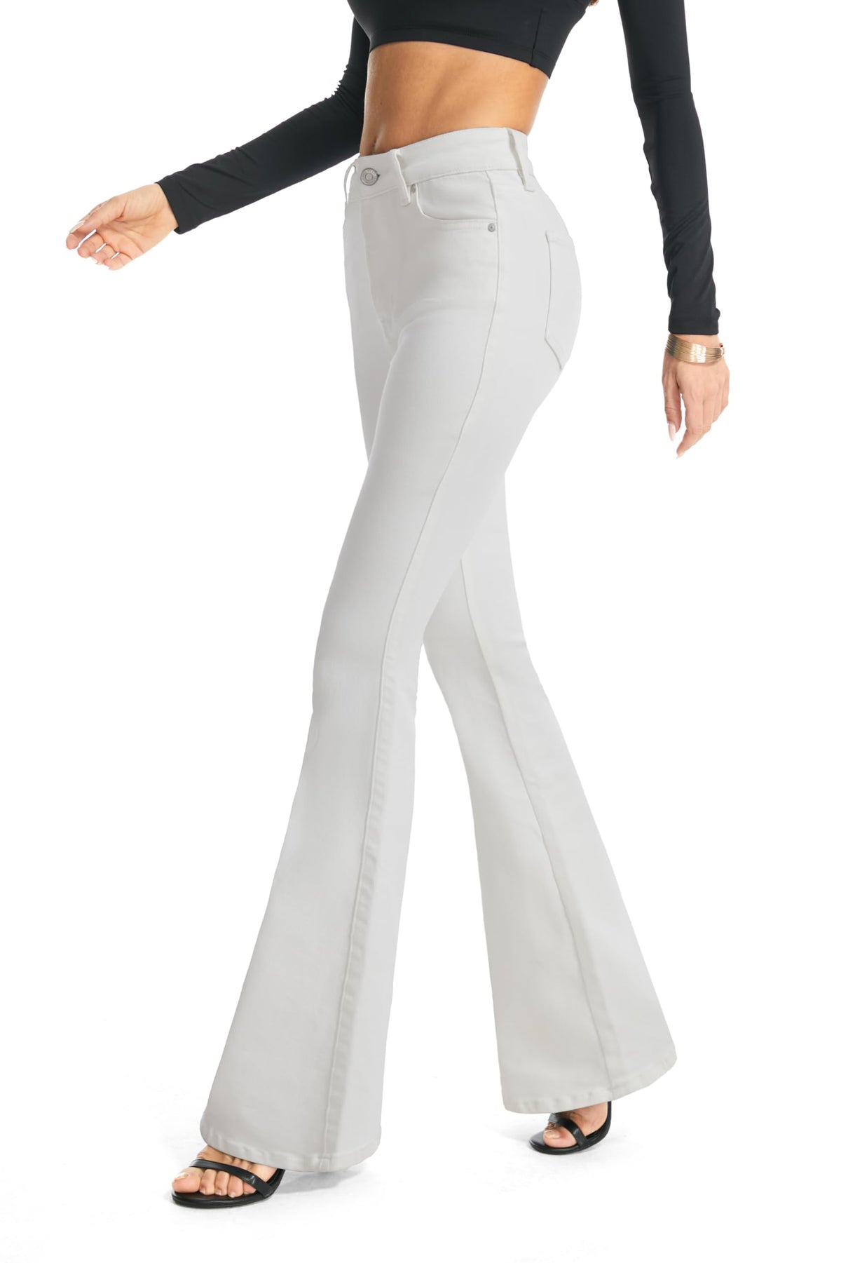 FLYING BANANA Women's Totally Shaping Curvy Stretchy Bootcut Flare Denim Jeans