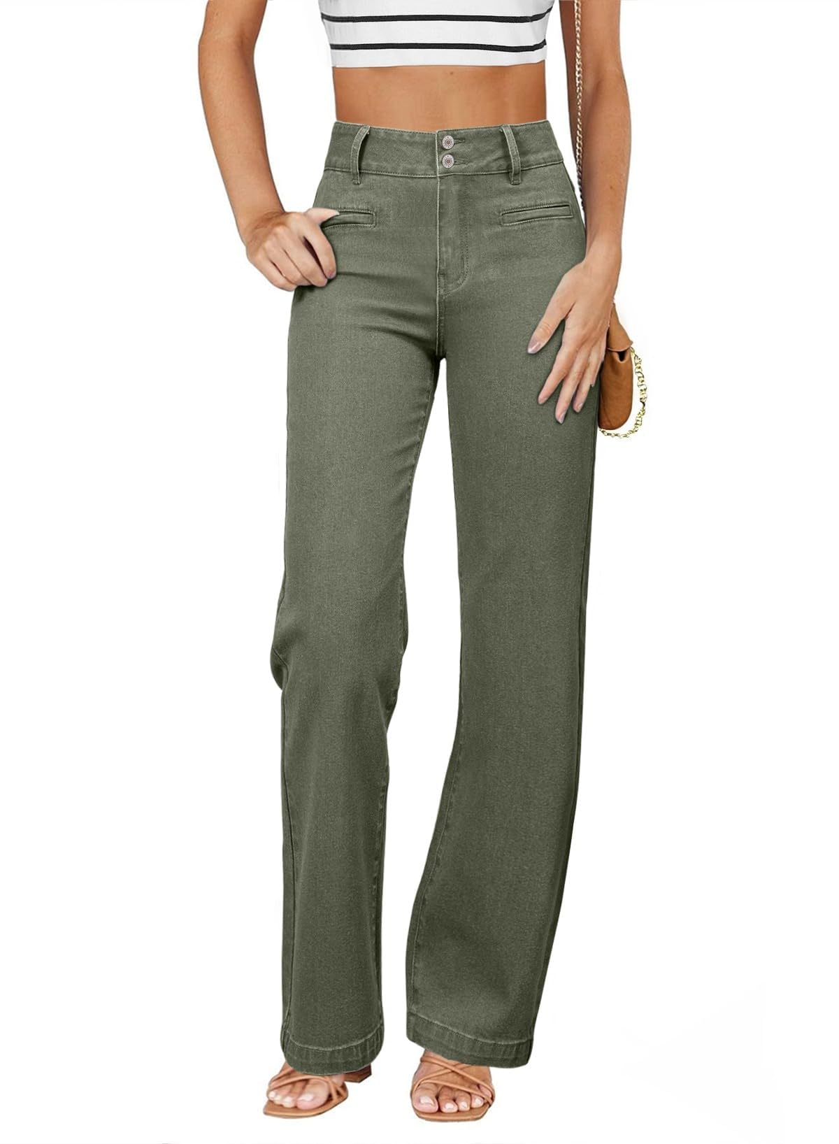 Sidefeel Jeans for Women High Waisted Straight Leg Denim Pants