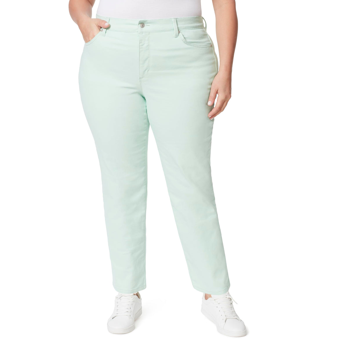 Gloria Vanderbilt Womens Amanda Classic High Rise Tapered Jean Plus Size