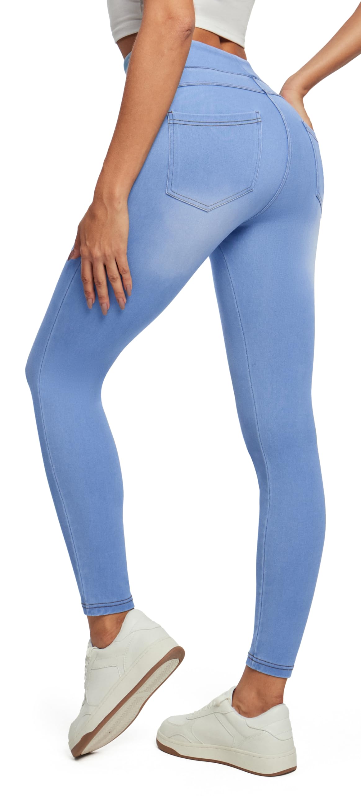 IUGA Stretchy Jeans for Women Pull On Jeggings High Waist Denim Leggings