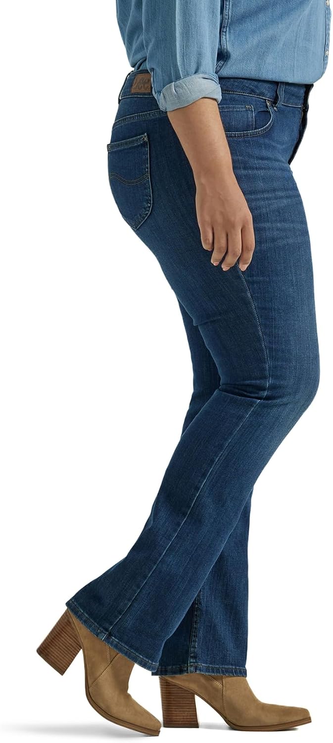 Lee Womens Plus Size Legendary Mid Rise Bootcut Jean