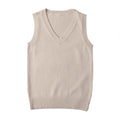 Sweater Vest for Women V Neck Sleeveless Ribbed Trim Solid Knit Casual Layering Daily Tank Vest