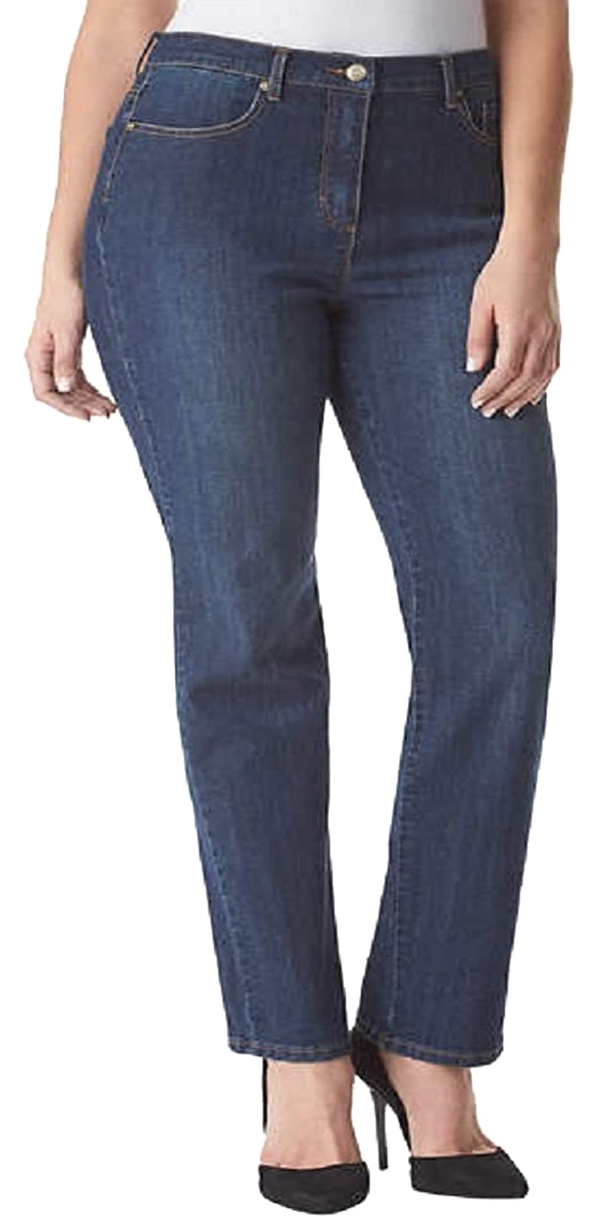 Gloria Vanderbilt Womens Amanda Classic High Rise Tapered Jean Plus Size