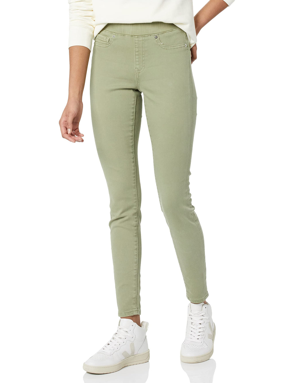 Amazon Essentials Women's Skinny Fit Mid-Rise Stretch Pull-On Jegging with Pockets