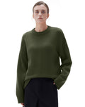 SUUKSESS Women Cashmere Blend Oversized Sweaters Long Sleeve Pullover Tops