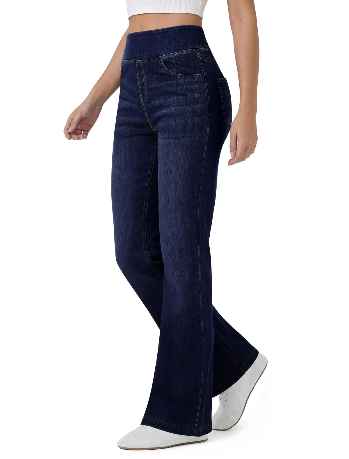 FireSwan Women’s Trendy Stretchy Flare Jeans Pull On Casual Denim Pants