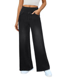 DLOODA Women's Stretchy Wide Leg Jeans High Waisted Denim Pants
