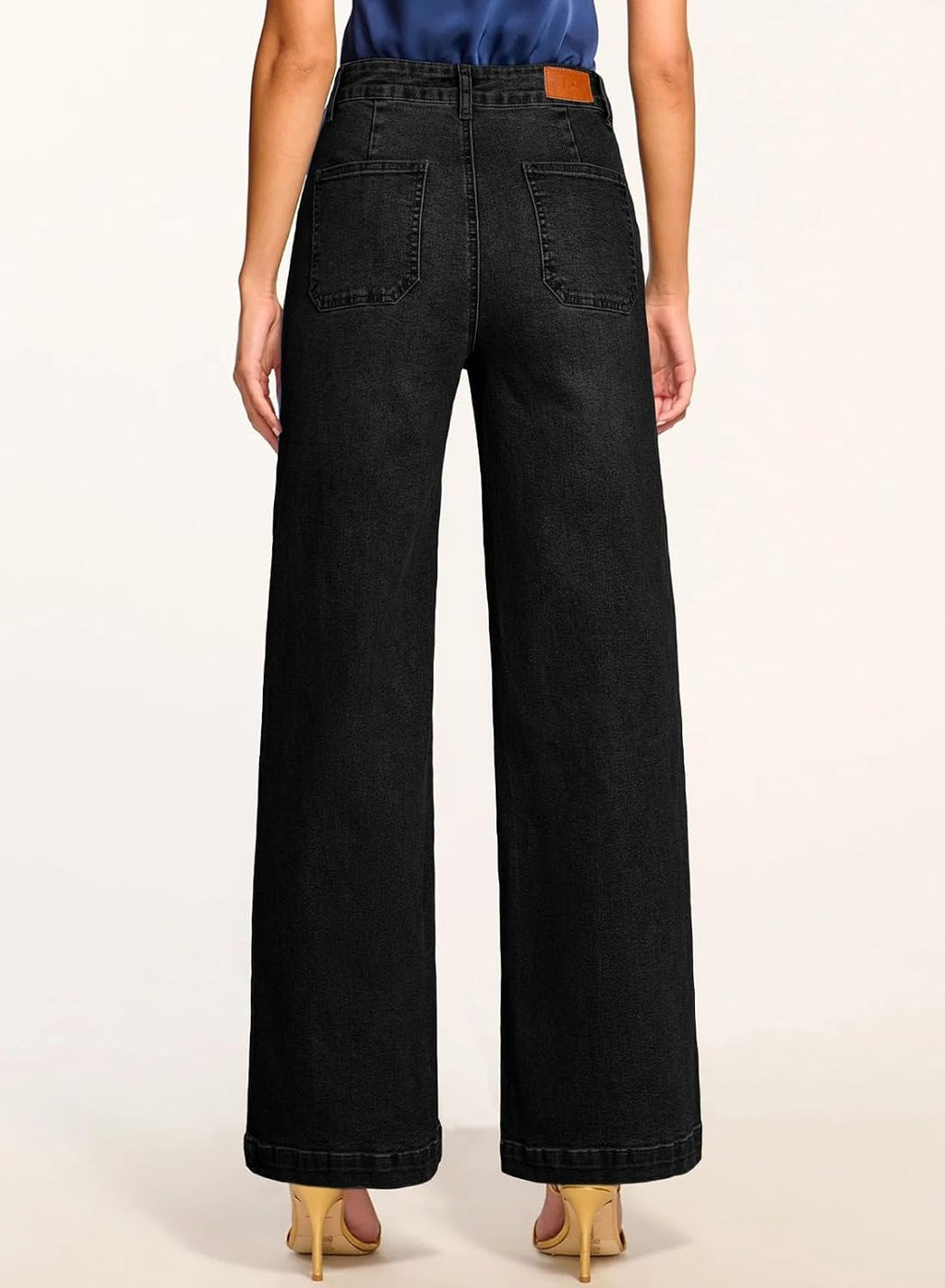 Sidefeel Womens Wide Leg Jeans High Waisted Baggy Denim Pants