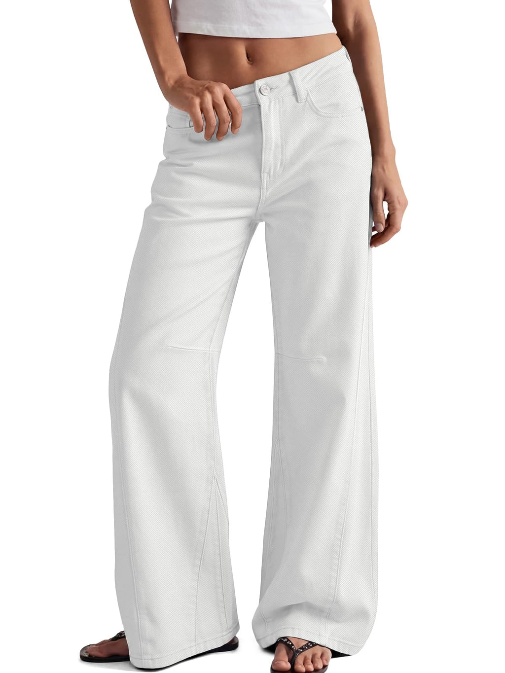 Trendy Queen Women's High Waisted Wide Leg Jeans Barrel Baggy Pants