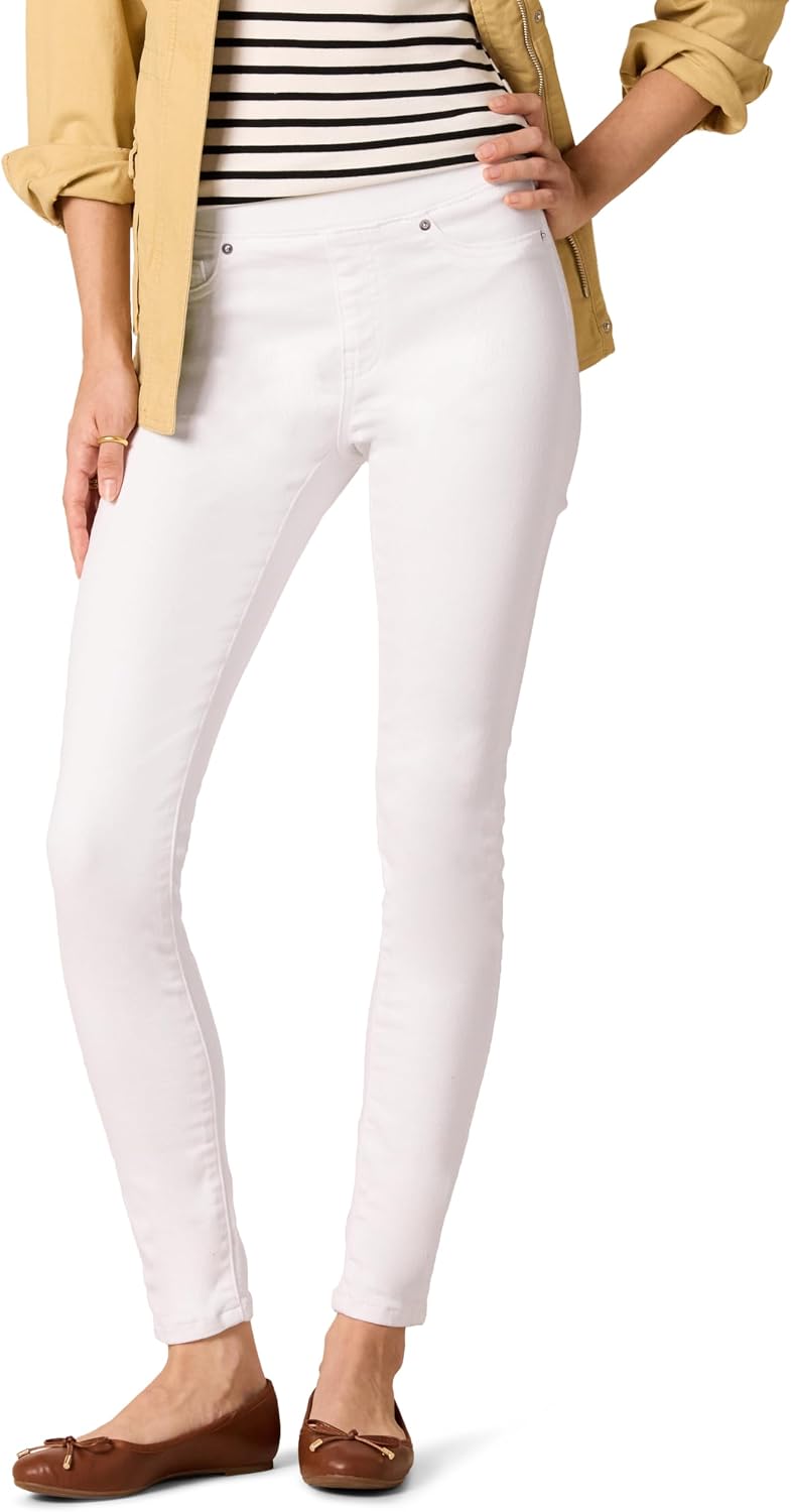 Amazon Essentials Women's Skinny Fit Mid-Rise Stretch Pull-On Jegging with Pockets