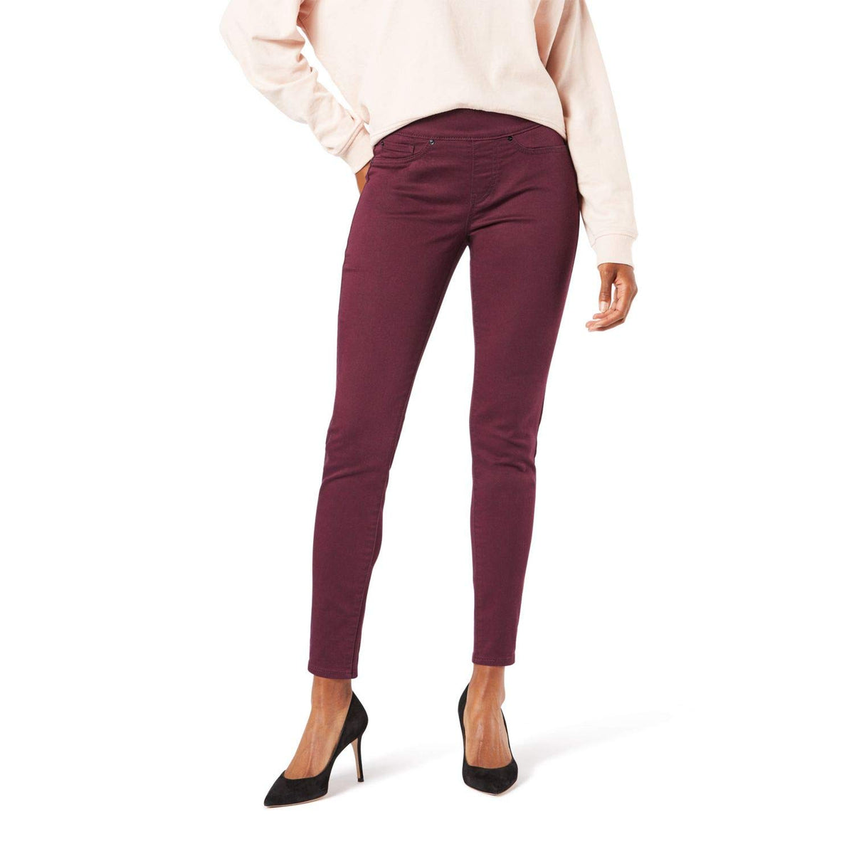 Levi Strauss Signature Gold Women's Totally Shaping Pull-on Skinny Jeans Mid-Rise Stretch Denim Curvy (Available in Plus)