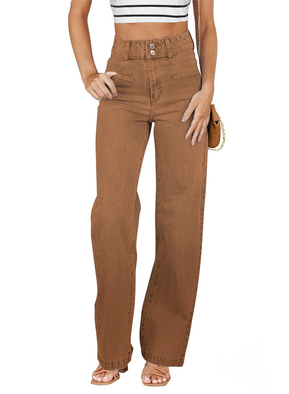 Sidefeel Jeans for Women High Waisted Straight Leg Denim Pants