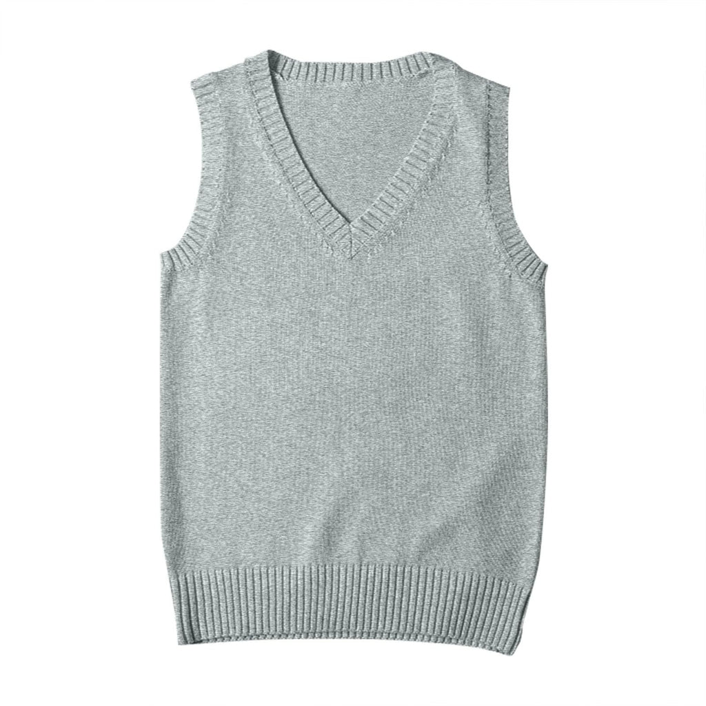 Sweater Vest for Women V Neck Sleeveless Ribbed Trim Solid Knit Casual Layering Daily Tank Vest