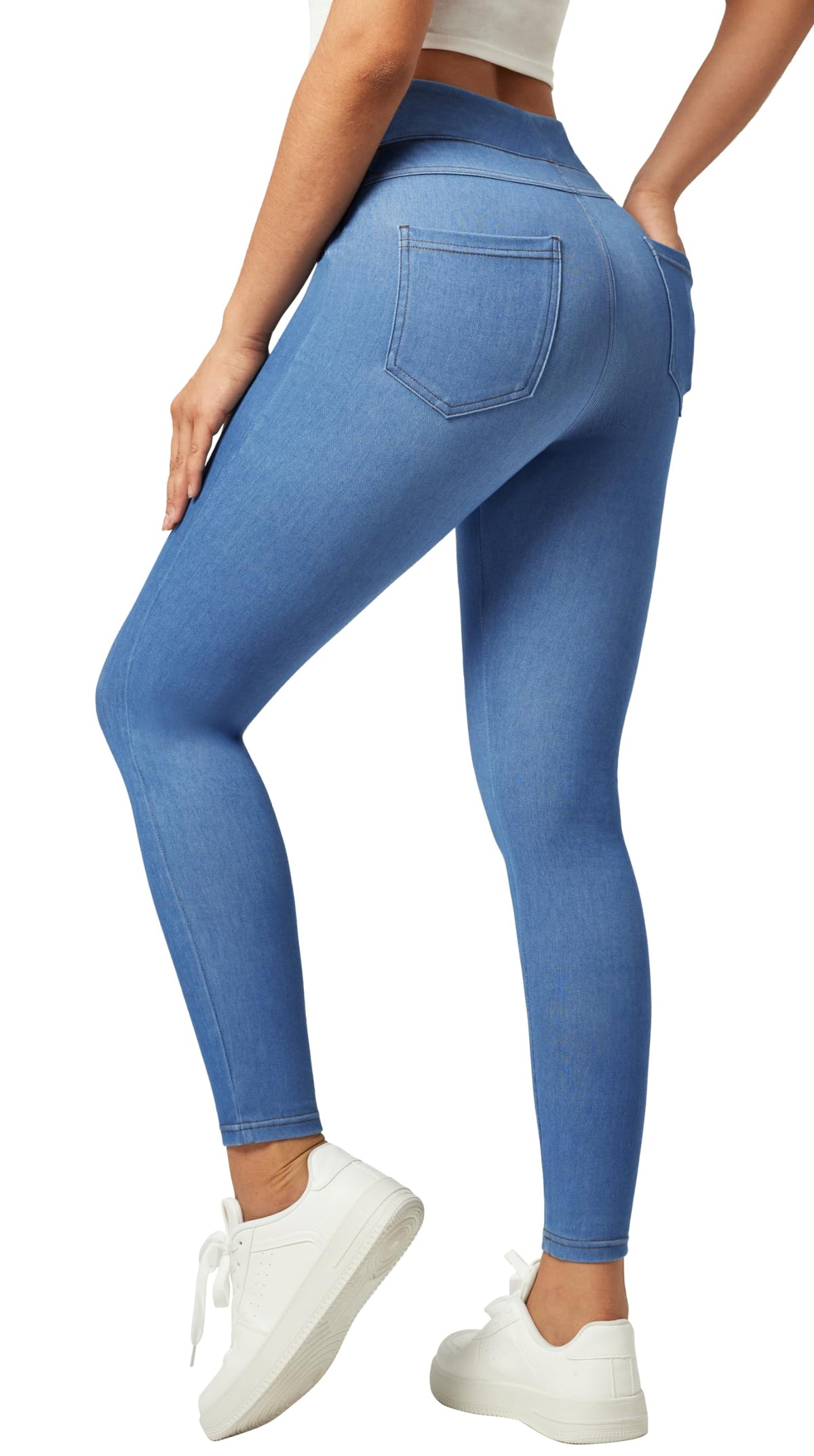IUGA Stretchy Jeans for Women Pull On Jeggings High Waist Denim Leggings