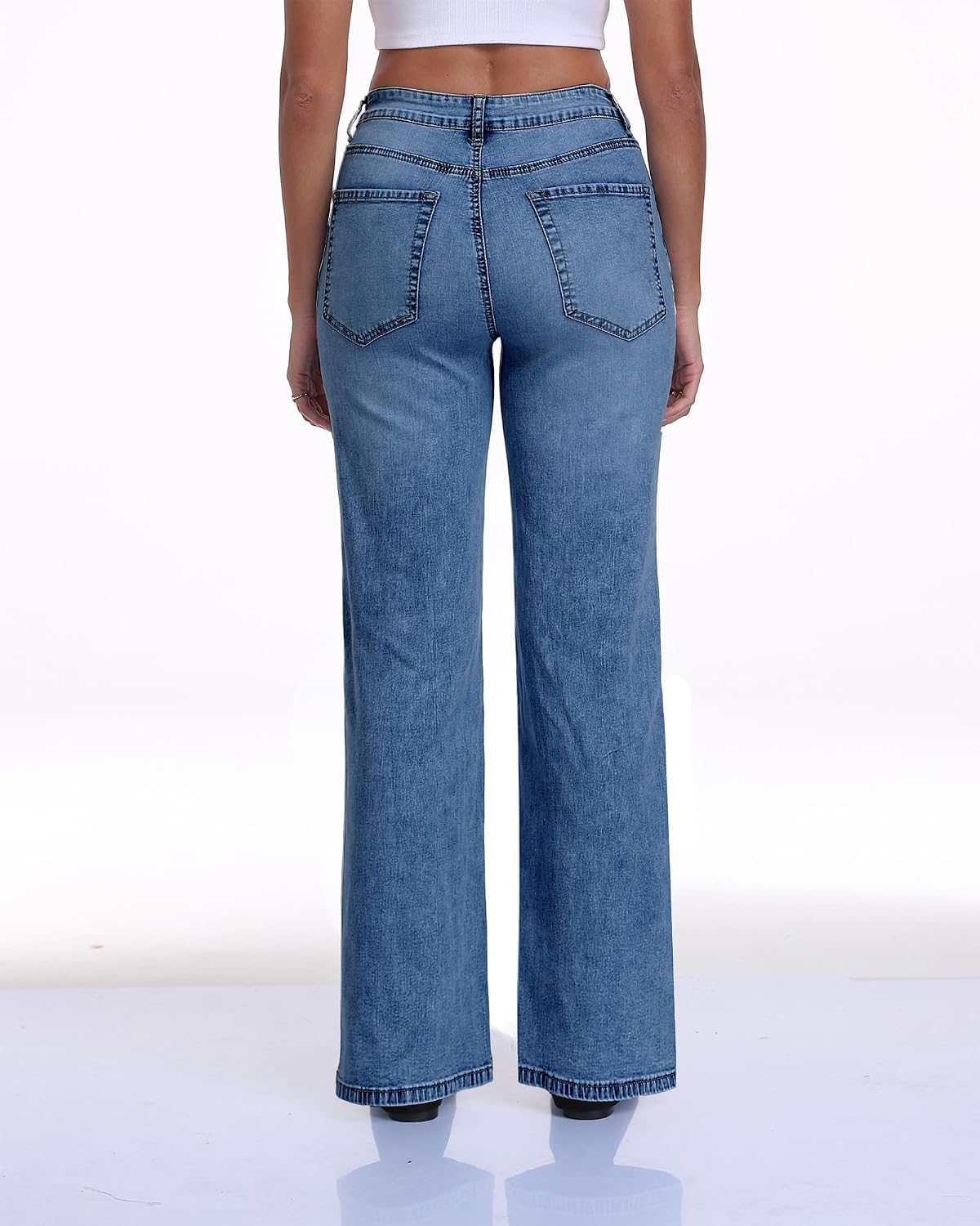 MARIASHA Wide Leg Jeans for Women Trendy Baggy Jeans Women Drawstring Pants