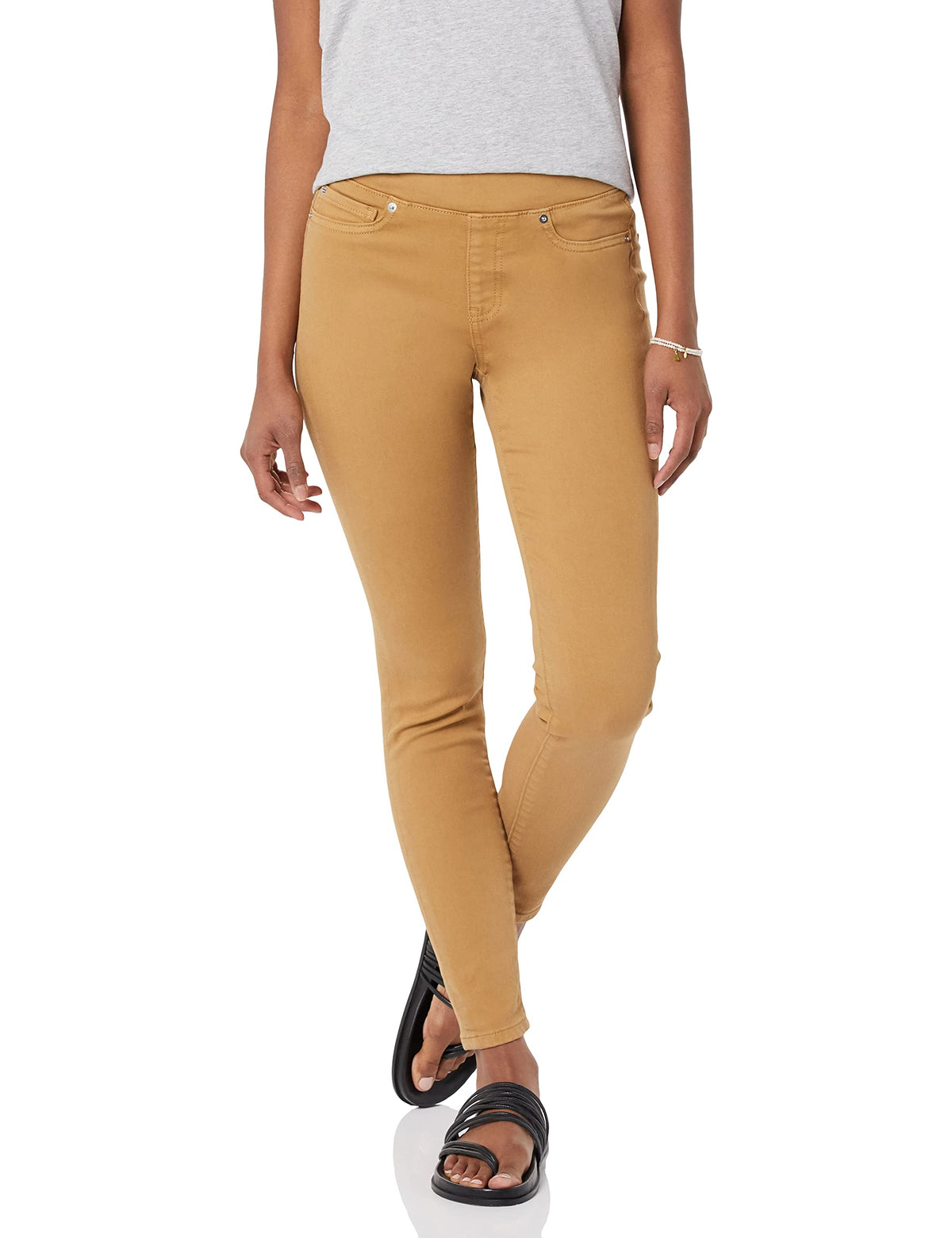Amazon Essentials Women's Skinny Fit Mid-Rise Stretch Pull-On Jegging with Pockets