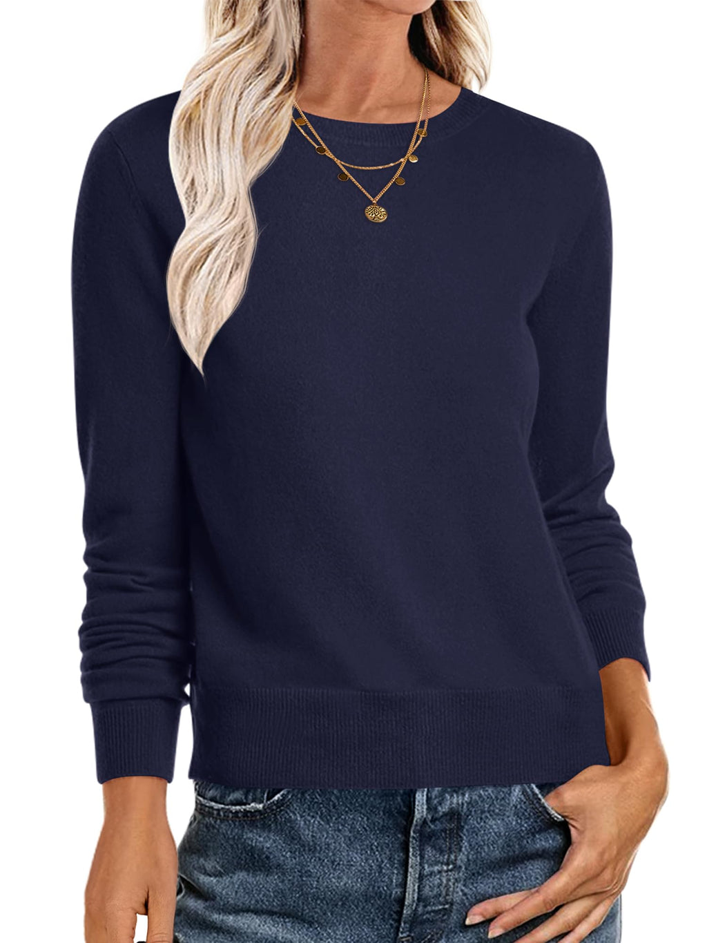 ANRABESS Sweaters for Women Long Sleeve Lightweight Fall Outfits