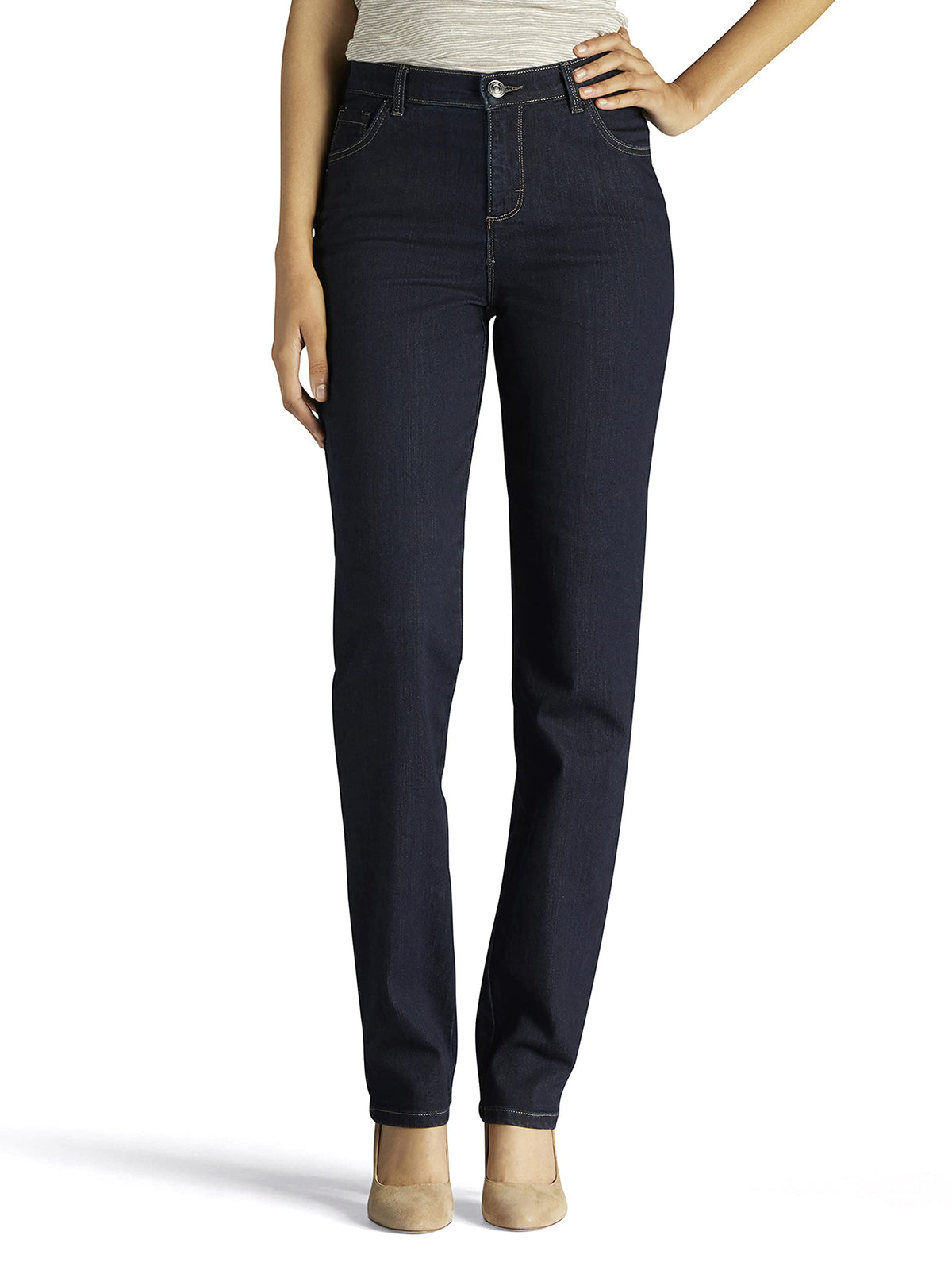 Lee Women's Instantly Slims Classic Relaxed Fit Monroe Straight Leg Jean