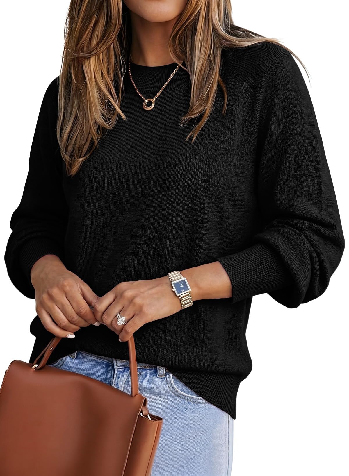 EVALESS Women's Cashmere Wool Blend Sweaters Business Casual Fall Outfits
